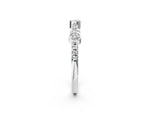 White gold Bezel Set Round Diamond Pavé Band_2