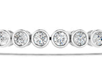 White gold Bezel Set Round Diamond Tennis Bracelet with Box Clasp_1