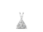 White gold Bezel-Set trilliant Diamond Pendant