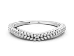 White gold Braided Milgrain White Gold Contour Band