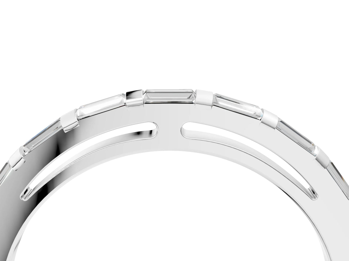 White gold Channel Set Baguette Diamond Eternity Band_4
