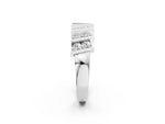 White gold Channel Set Round Diamond Anniversary Band with Vertical Prongs_2