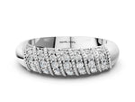 White gold Channel Set Round Diamond Dome Band