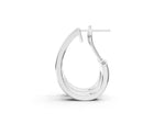 White gold Channel-Set Round Diamond Hoop Earrings in White Gold_1