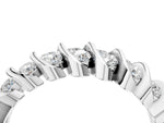 White gold Channel Set Round Diamond Multi-Row Band_4