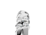White gold Channel Set Round Diamond Multi-Row Band_5