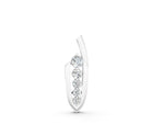 White gold Channel Set Round Diamond Pendant with Bar Prong Setting