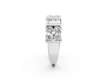 White gold Channel Set Round and Baguette Diamond Anniversary Band with Prong Setting_2