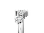 White gold Cluster Diamond Round Cut White Gold Band with Prong Setting_5