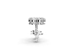White gold Cluster Round Diamond Stud Earrings with Prong Setting_2