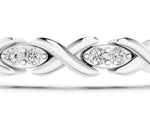 White gold Diamond Round Cut X-Link Tennis Bracelet with Prong Setting_1