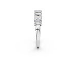 White gold Emerald Cut Diamond Prong-Set Eternity Band_2