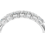White gold Emerald Cut Diamond Prong-Set Half Eternity Band_4