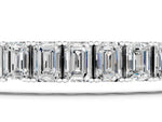 White gold Emerald Cut Diamond Tennis Bracelet with Four-Prong Setting_1