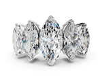 White gold Five-Stone Marquise Diamond Prong Set Band
