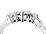 White gold Five-Stone Marquise Diamond Split Shank Ring with Shared Prong Setting_4