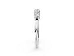 White gold Five-Stone Round Brilliant Diamond Prong Set White Gold Band_2