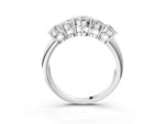 White gold Five-Stone Round Brilliant Diamond Prong Set White Gold Band_3