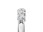 White gold Five-Stone Round Brilliant Diamond Prong Set White Gold Band_5