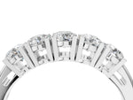 White gold Five-Stone Round Diamond Prong Set White Gold Band_4