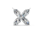 White gold Four-Prong Marquise Diamond Flower Pendant