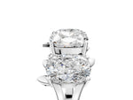 White gold Four-Stone Elongated Cushion Diamond Band with Nature-Inspired Prong Setting_5