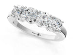 White gold Four-Stone Round Cut Diamond Prong-Set White Gold Band_1