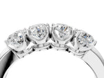 White gold Four-Stone Round Cut Diamond Prong-Set White Gold Band_4