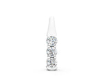 White gold Four-Stone Round Diamond Channel-Set Pendant