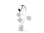 White gold Four-Stone Round Diamond Prong-Set Pendant