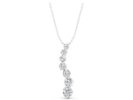 White gold Graduated Round Prong-Set Diamond Pendant_1