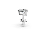White gold Heart Cut Diamond Stud Earrings_2