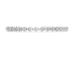 White gold Heart-Shaped Diamond Tennis Bracelet with Channel Setting and Four-Prong Setting