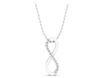 White gold Infinity Pendant with Round Brilliant Diamonds in Pavé Setting_1