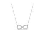 White gold Infinity Pendant with Round Cut Diamonds in Pavé Setting_1