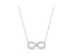 White gold Infinity Pendant with Round Diamond Pavé Setting_1