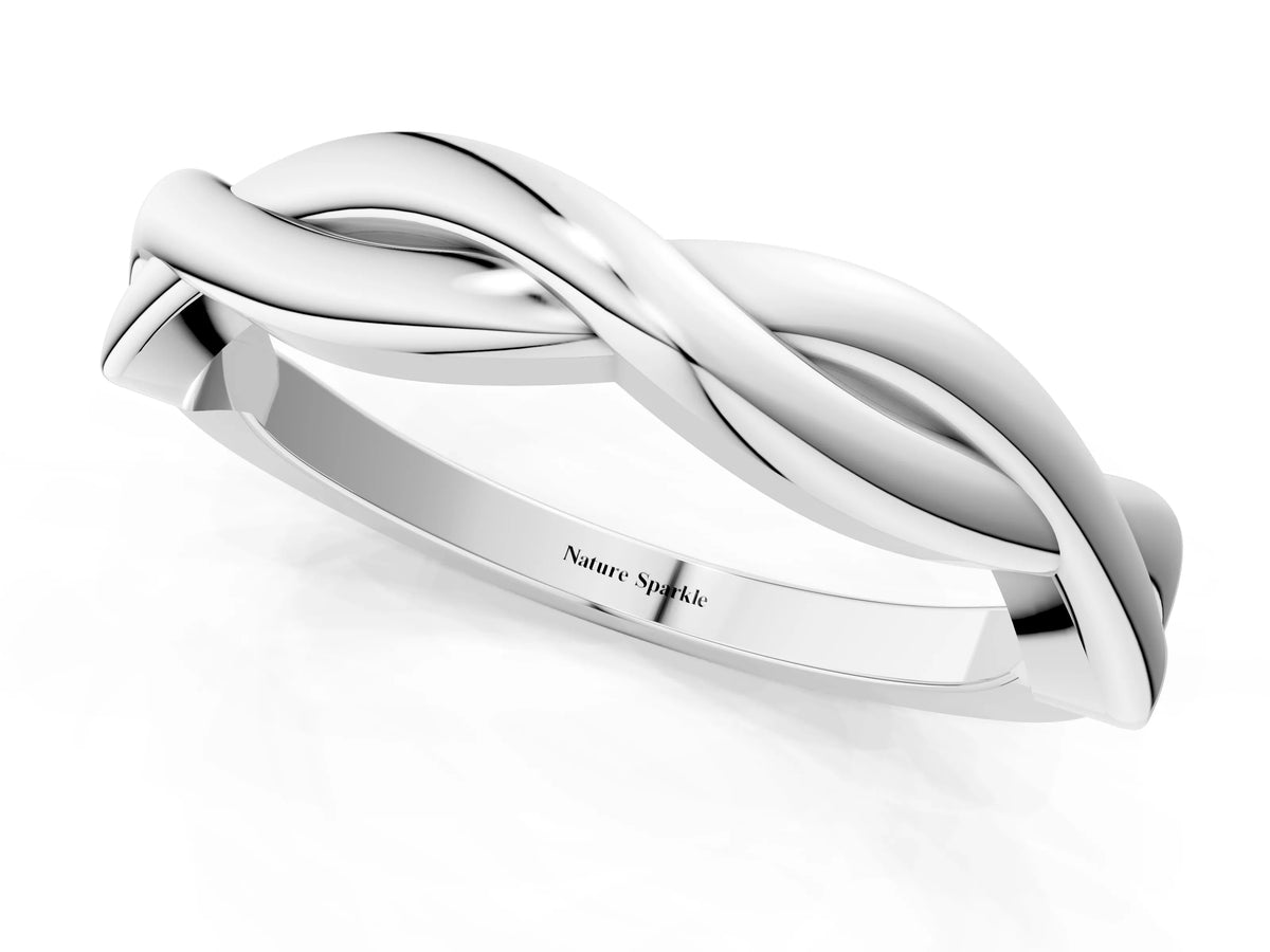 White gold Infinity Twisted Plain Band_1