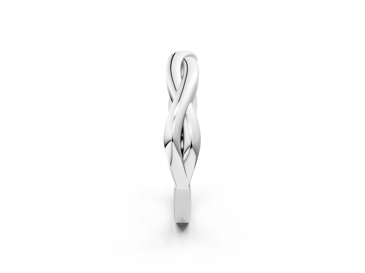 White gold Infinity Twisted Plain Band_2