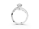 White gold Marquise Cut Solitaire with Pavé Twist Band and Four-Prong Setting_3