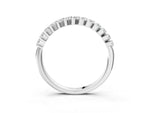 White gold Marquise Diamond Half-Eternity Band with Shared Prong Setting_3