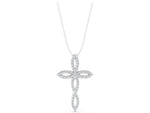 White gold Marquise Diamond Pavé Cross Pendant_1