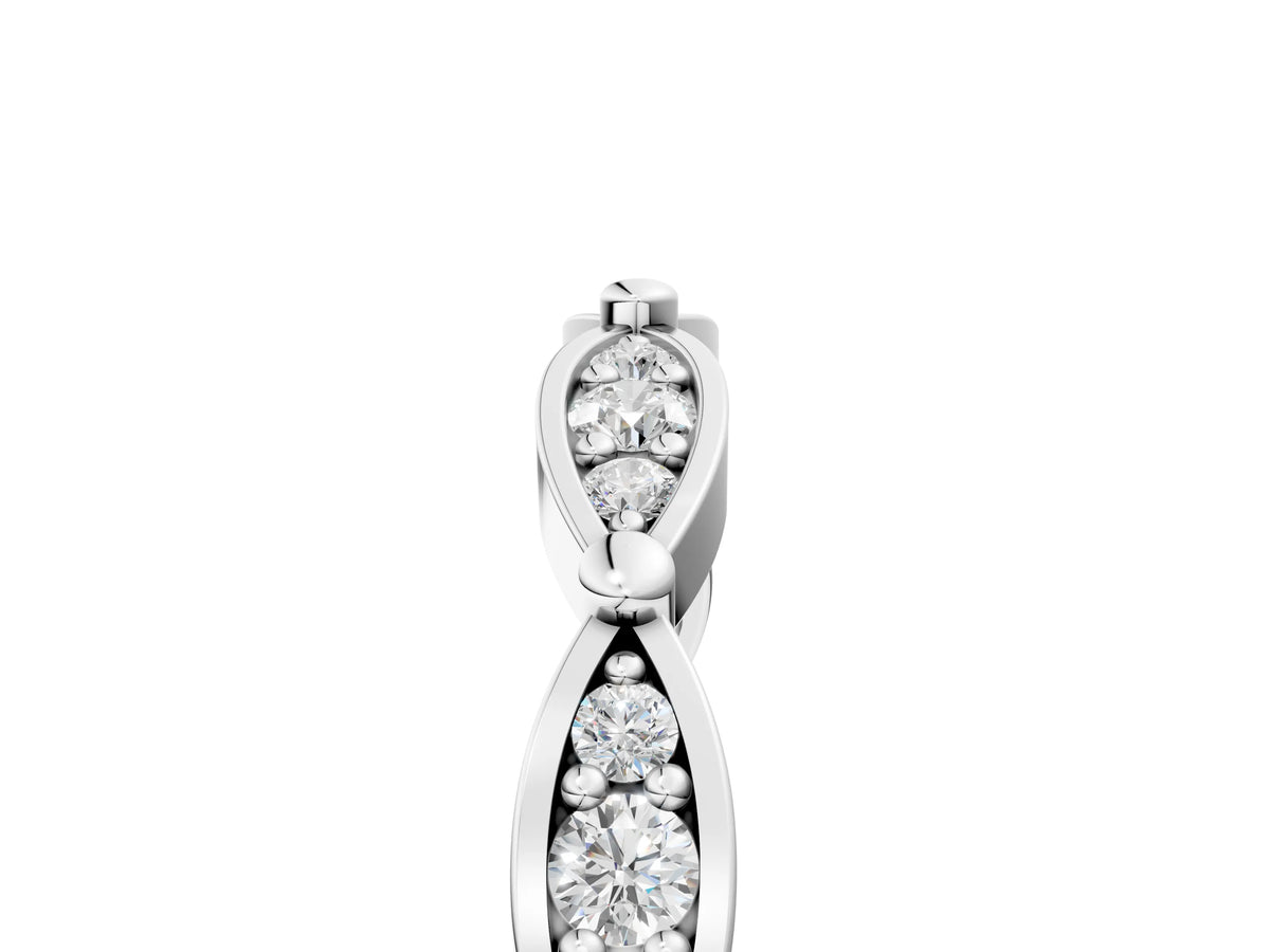 White gold Marquise Diamond Pavé Eternity Band with Bezel Setting_5