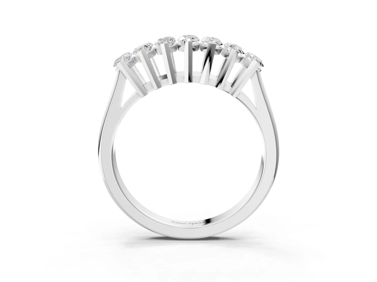 White gold Marquise Diamond Prong Set White Gold Curved Band_3