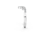 White gold Marquise and Round Diamond Chevron Band with Prong Setting_2