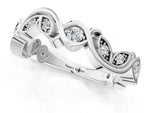 White gold Marquise and Round Diamond Infinity Eternity Band with Bezel Setting_1