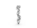 White gold Marquise and Round Diamond Infinity Eternity Band with Bezel Setting_2