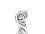 White gold Marquise and Round Diamond Infinity Eternity Band with Bezel Setting_5