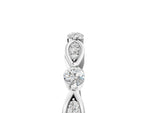 White gold Marquise and Round Diamond Milgrain Band with Bezel Setting_5
