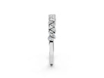 White gold Marquise and Round Diamond Vine Eternity Band with Prong Setting_2