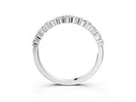 White gold Marquise and Round Diamond Vine Eternity Band with Prong Setting_3